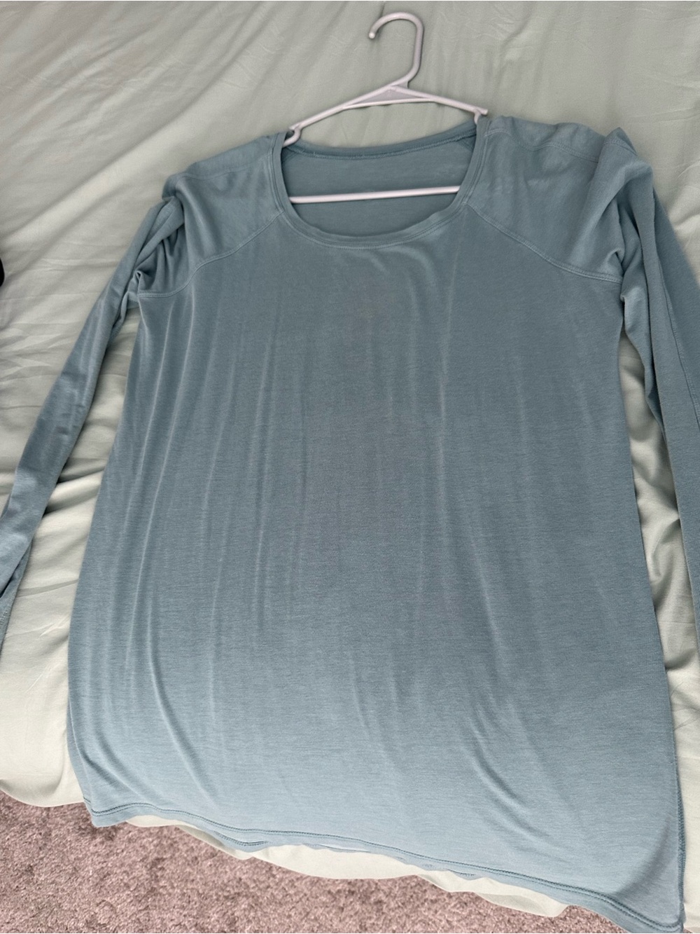 lululemon athletica Light Blue Long Sleeve Crewneck Top